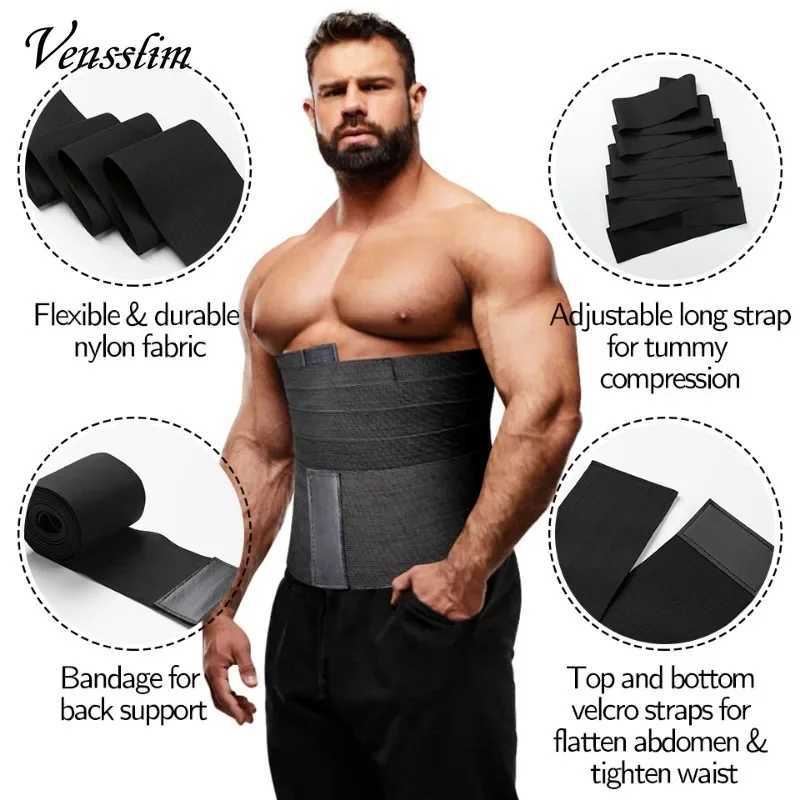 Vensslim Mens Waist Trainer Abdomen Reducer Slimming Belt Body Shaper Snatch Me Up Bandage Waist Corset Belly Shapewear Trimmer W250616