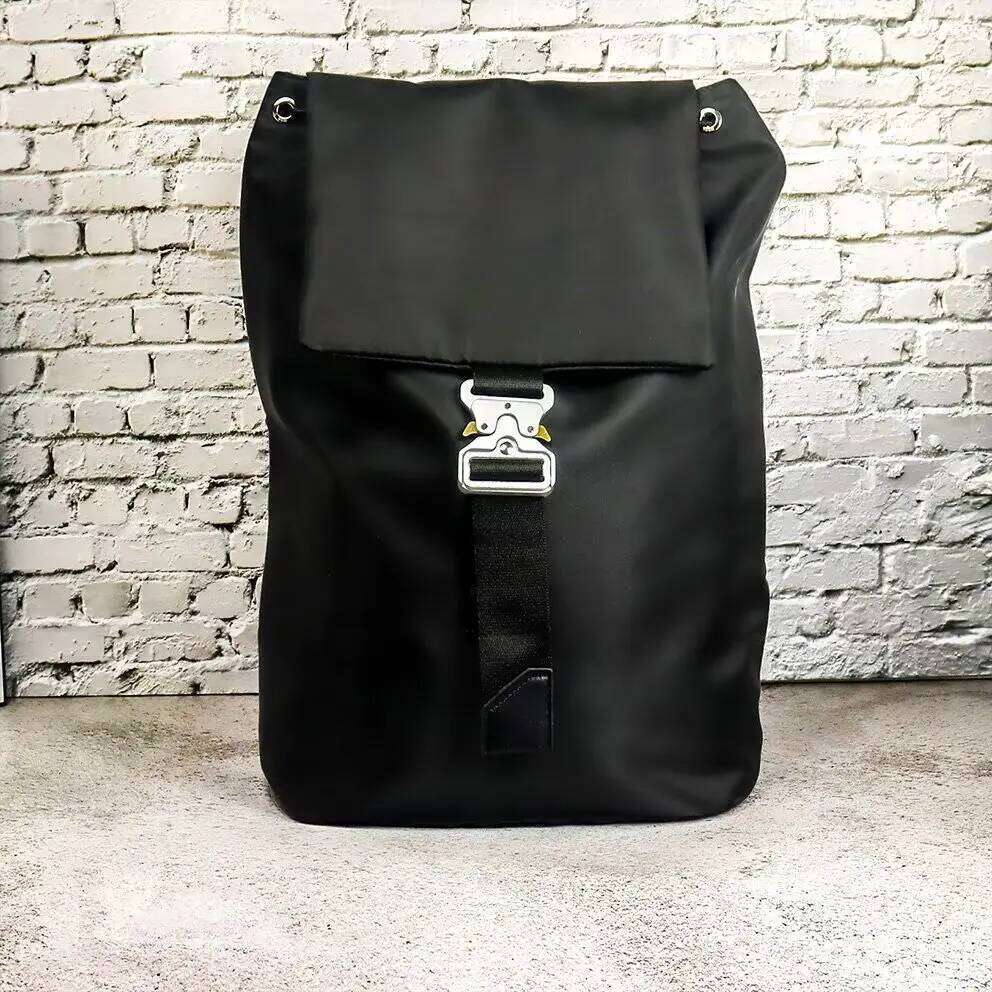 1017 ALYX 9Sm New Fashion Double Zipper Tactical Chest Bag Black Men's And Women's Hip Hop Dual Shoulder Single Backpack Student