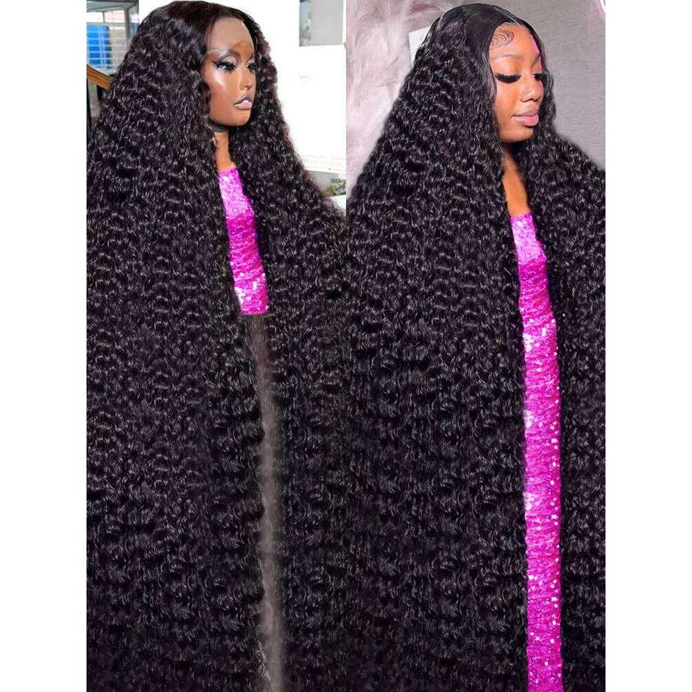 30 40inch Water Curly 13x4 13x6 HD Deep Wave Lace Frontal Wig 360 Full Human Hair Wigs For Women On Sale