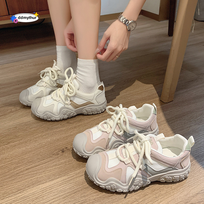 Women's Sneakers 2025 New Summer Thick-Soled Versatile White Soft-Soled Lightweight Running Casual Shoes ddmythur
