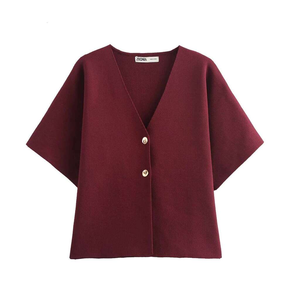 Fashionable Versatile Solid Color Single Breasted Knitted Jacket Suitable For Casual Commuting Sweet And Elegant