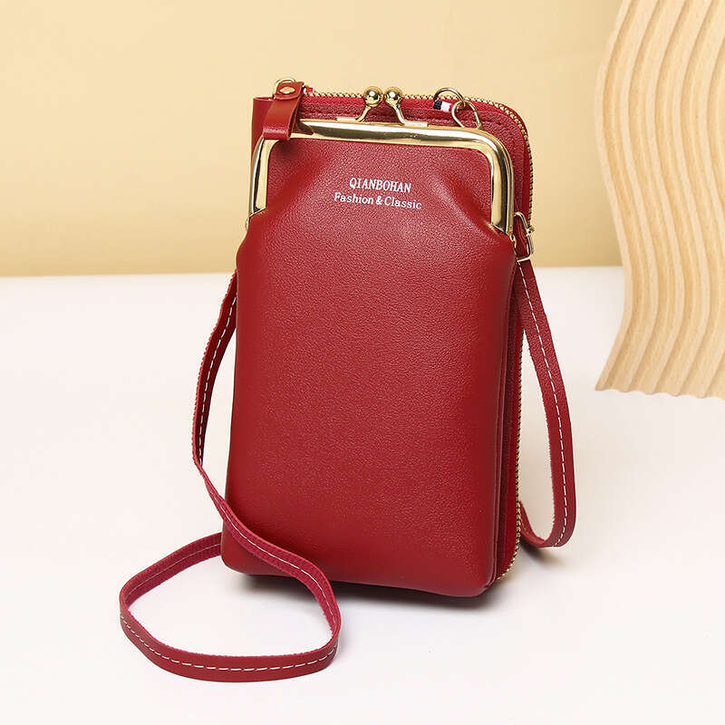 New Women's Crossbody Vertical Multi-Functional Wallet Korean Style Shoulder Bag