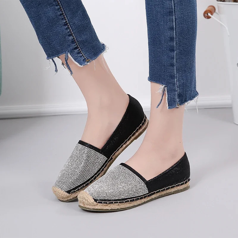 Fisherman Shoes Women Flats Casual Round Toe Spring Lazy Loafers Bling Woman Single Sneakers Summer Shoes Female Flats 250613