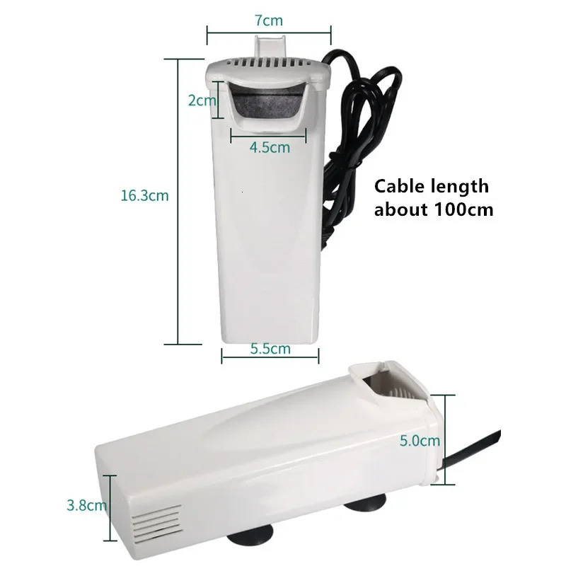 Energy-saving 3W Waterfall Filter Pump for Turtle/Fish Tanks with Low Water Level Oxygen Supply and 200L/h Flow Rate 220-240v 250613