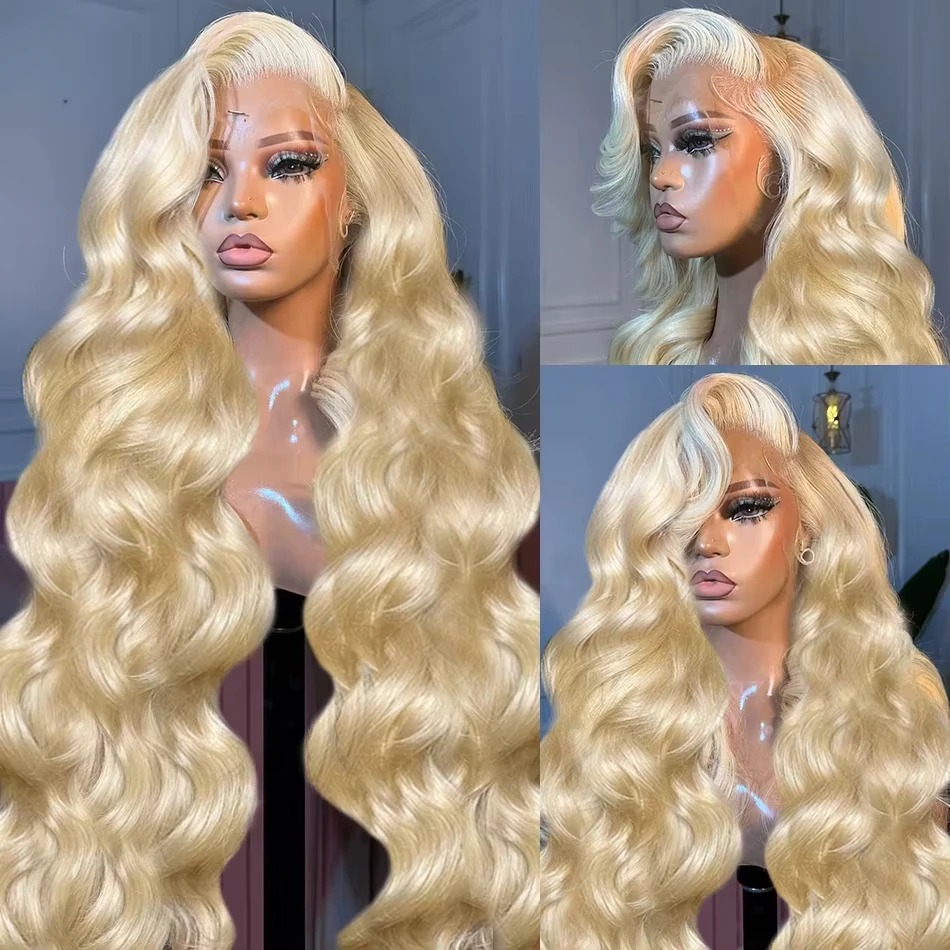 300% HD 13x6 30 40 Inch 613 Blonde Body Water Wave Lace Front Human Hair Wigs 13x4 Lace Frontal Transparent Brazilian Remy Wig Synthetic Wig