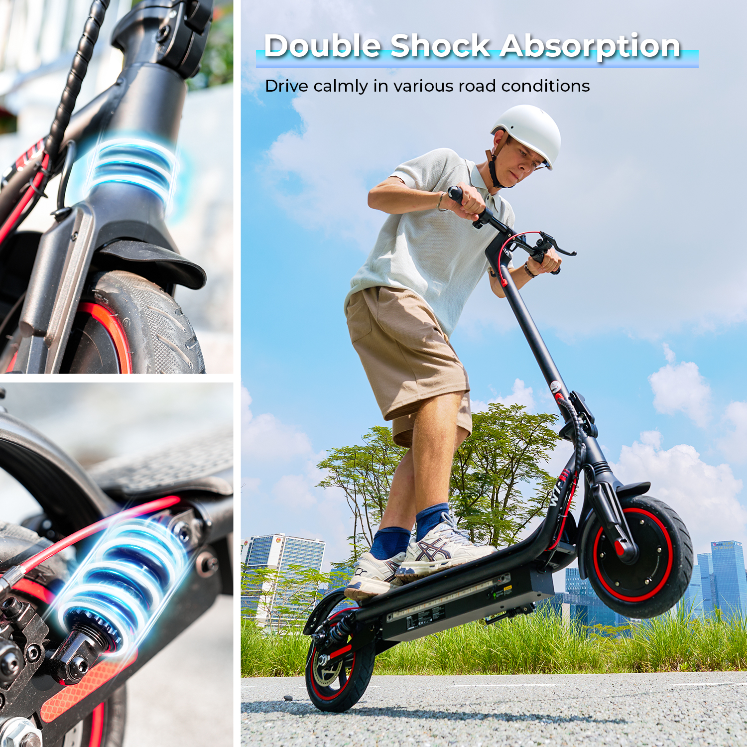 Electric scooter offroad 8.5 inch 350W 42V/7.8AH Foldable e-scooter iScooter W7 35KM/H 120kg