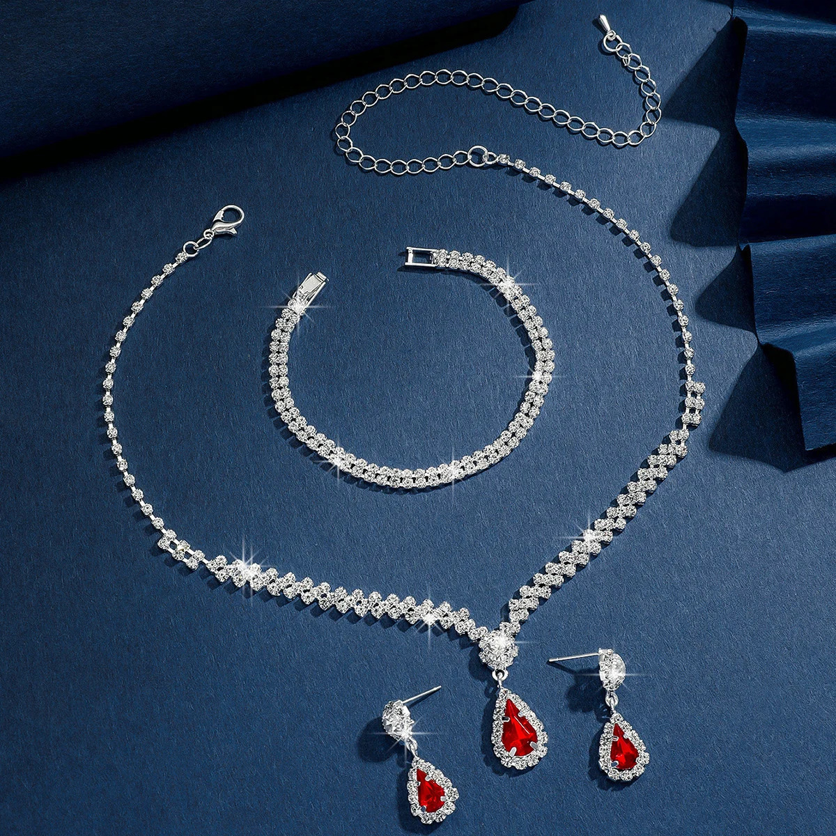 4 Pieces Of Womens Wedding Accessories Earrings Necklaces Bracelets Bridal Jewelry Sets Banquet And Party Accessories-2910 250609