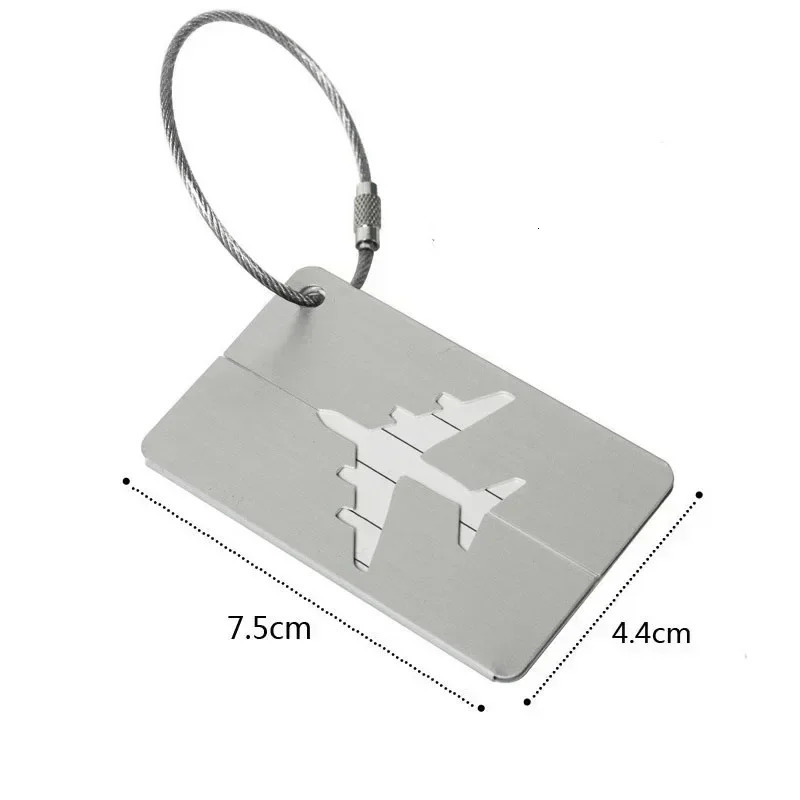 Fashion Metal Travel Luggage Tags Baggage Name Suitcase Address Label Holder Aluminium Alloy Tag Accessories 250616