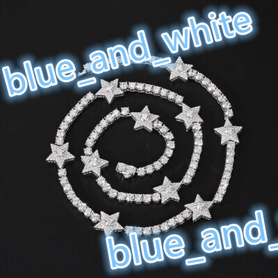 Full Iced Out Moissanite Start Tennis Necklace for Men Women 925 Sterling Silver Choker Chain Wedding Accessories Fine Jewelry