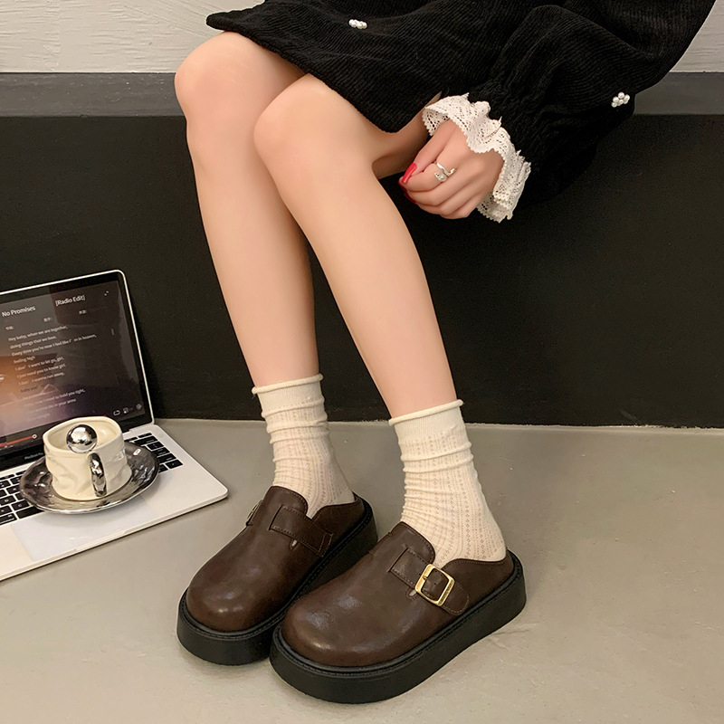 hot free shipping designer slippers for woman Indoor outdoor keep warm cotton shoes vintage black Plush sandals