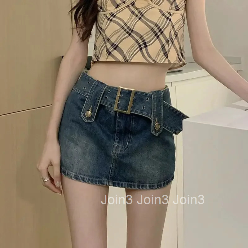 Short Gyaru Woman Denim Skirt Y2k Vintage Clothing Trend 2025 Cheap New In Korean Fashion Style Harajuku Jeans Skirts for Women