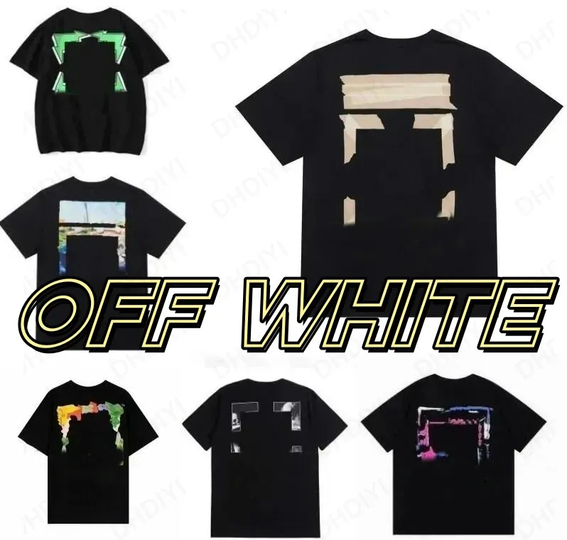 off whitet shirt Designer Men T-shirt Letter Print Clothing White Shirts Women Loose Short Sleeve New 2025 Clothing