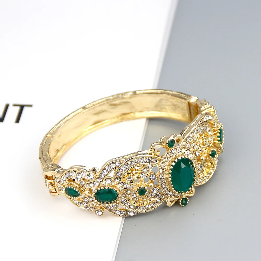 Sunspicems 18K Gold Color Morocco Algeria Cuff Bracelet Bangle For Women Turkey Bridal Wedding Jewelry Gift 250517