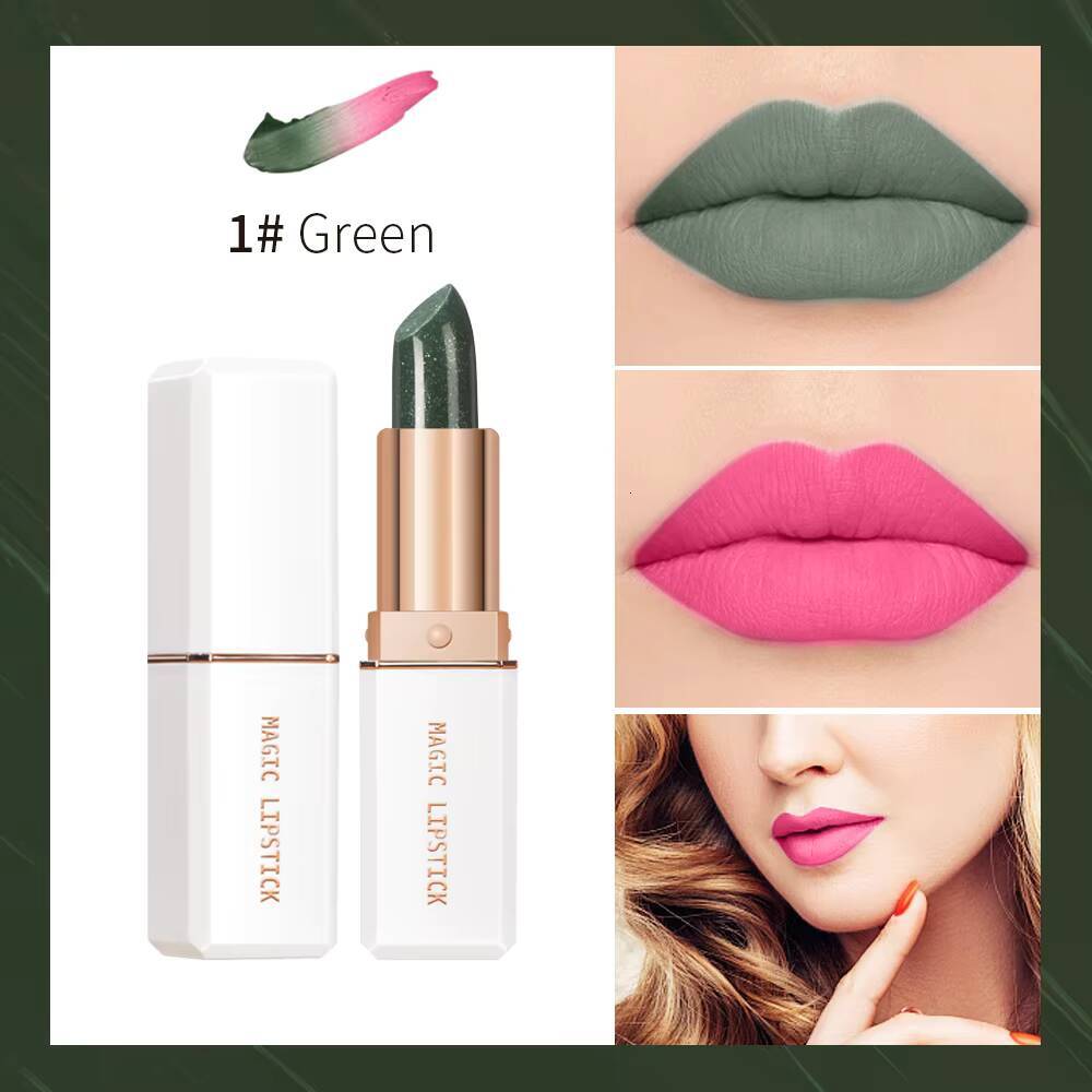 6 Colors Magic Temperature Color Changing Lipstick Gloss Moisturizing Long Lasting Waterproof Crystal Jelly Lip Balm happy