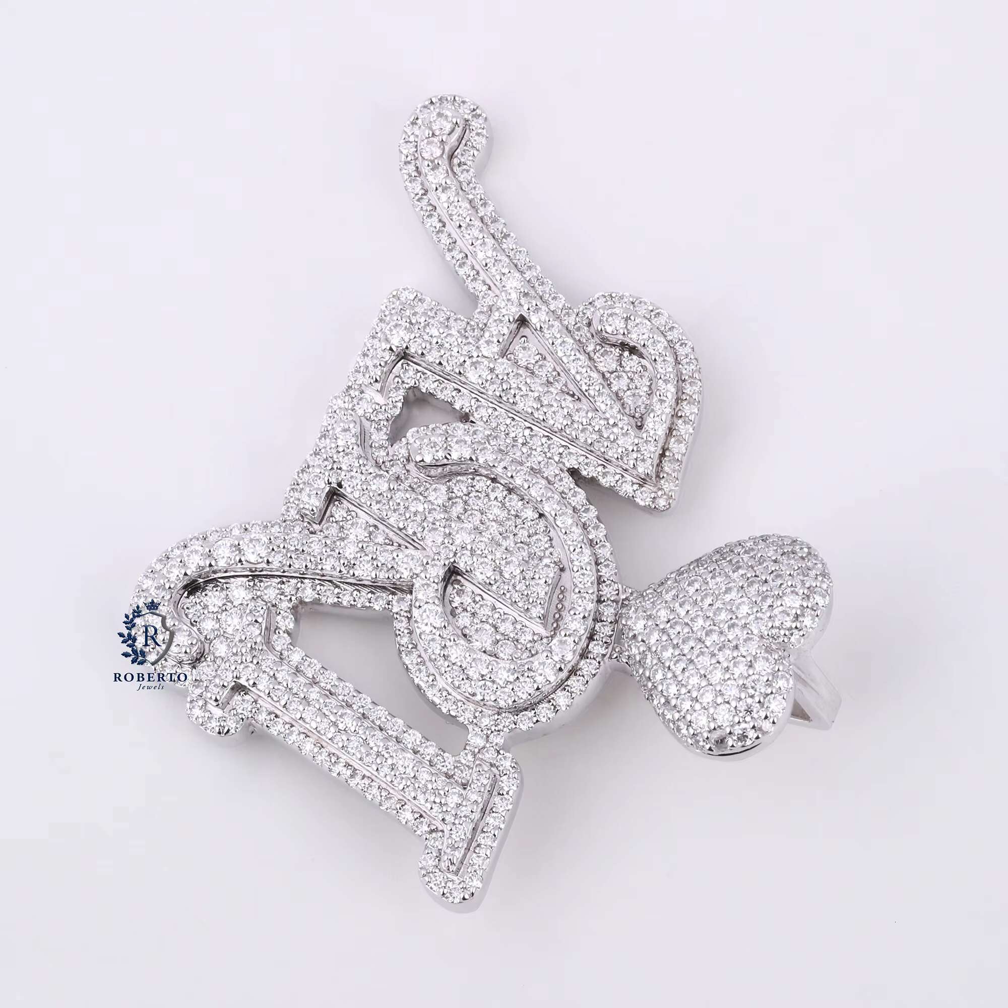 Fully Iced Out Custom Name Pendant VVS Moissanite Diamonds 925 Sterling Silver Personalized Hip Hop Charm