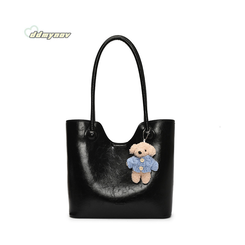 2025 Spring Summer New Fashionable Girls' Handbag Stylish Simple Solid Color Shoulder Women's Large Capacity Tote Bag ddmynov