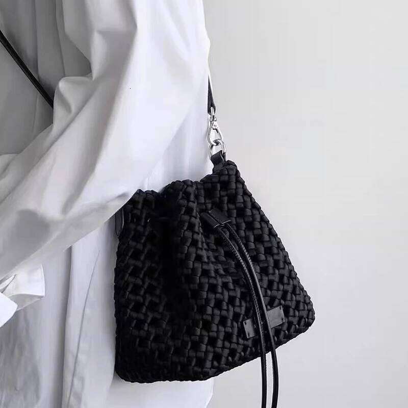 Women's Bags Designer Lady Bucket Bags For Women Designer Handbags And Purses 2023 New In Nylon Hand Woven Hollow Out Decoration Crossbody Bag