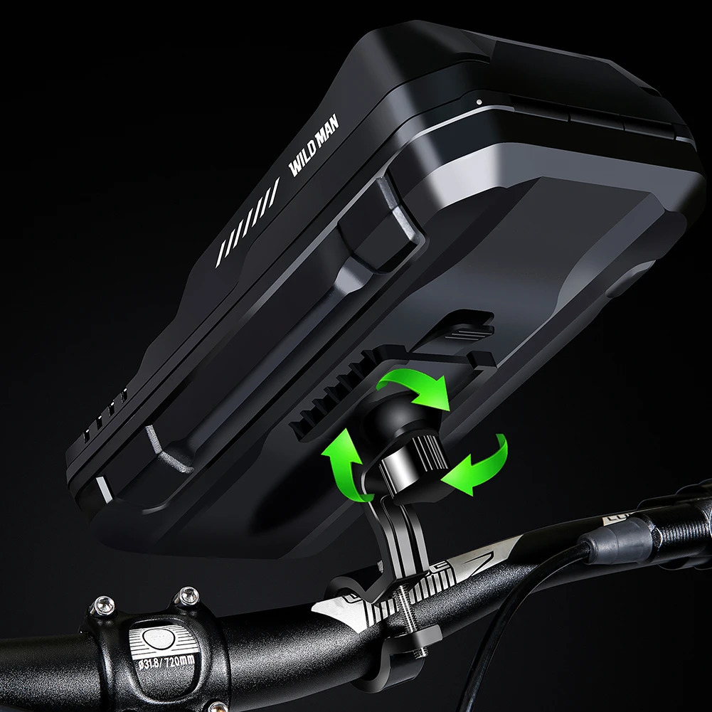 WILD MAN Waterproof Bicycle Mobile Phone Bag 0.6L Mobile Phone Holder Touch Screen Case Quick Release for Scooter Motorcycle 250610