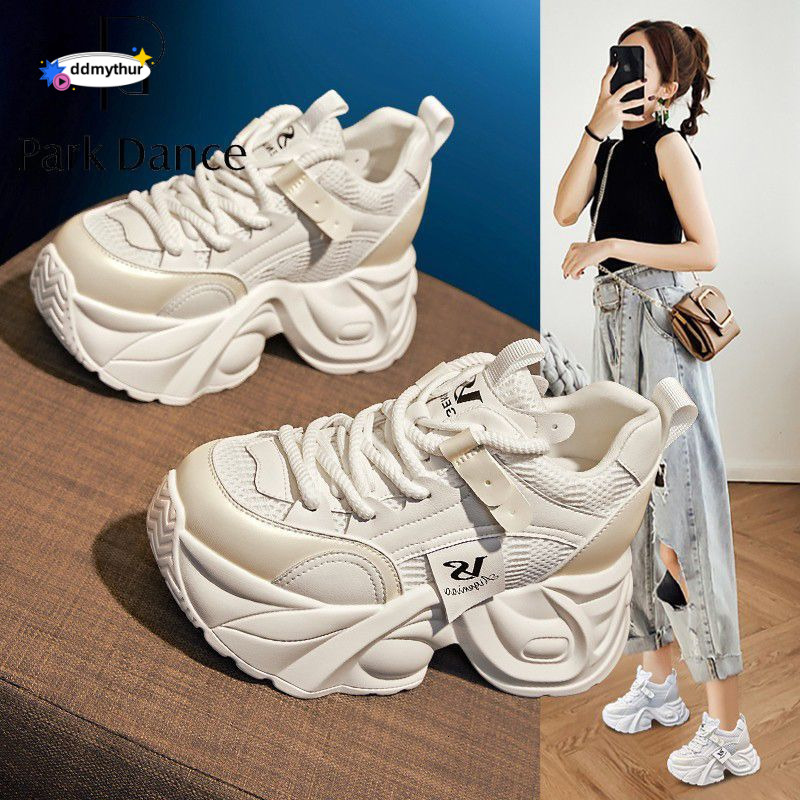 2025 Spring Summer New Style Versatile Mesh Sneakers for Petite Women, Height Increasing Platform Lightweight Shoes ddmythur