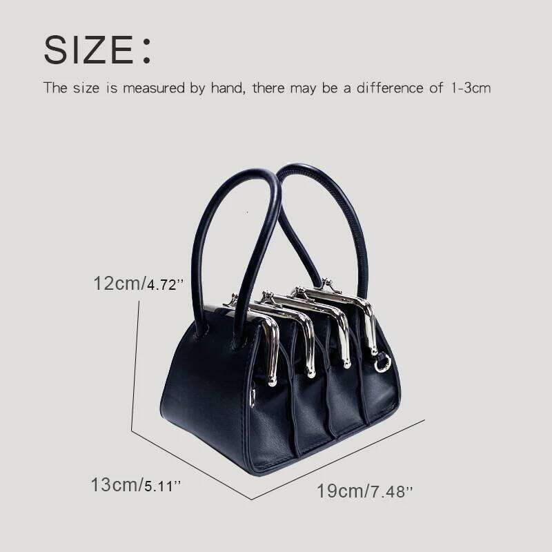 Women's Bags Designer England Style Clip Accordion Bags For Women Designer Handbags And Purses New In PU Sequined Top Handle Mini Shoulder