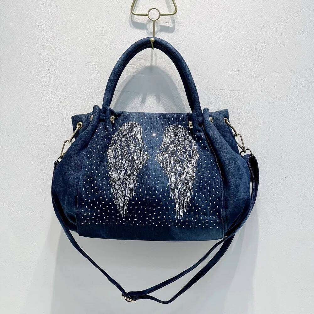Designer Bag New Women S Casual Denim Hand Bill Shoulder Crossbody Dia Encrusted Large Capacity Holiday