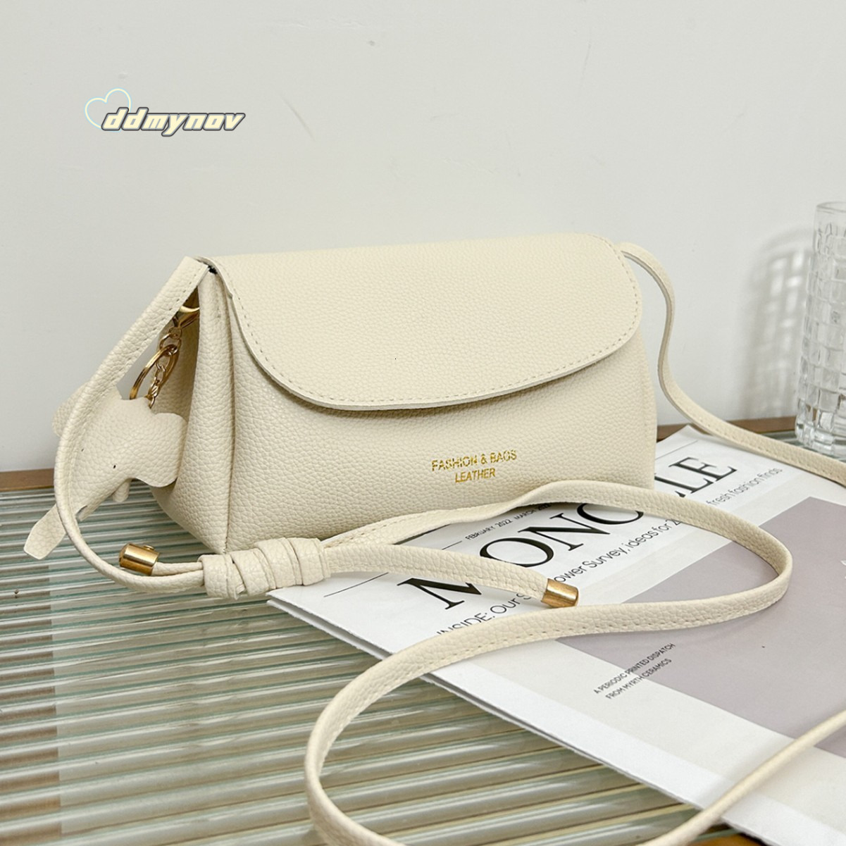 Trendy Women's 2025 New Autumn Internet Celebrity Solid Color Fashion Versatile Soft Shoulder Niche Crossbody Bag ddmynov ddmynov