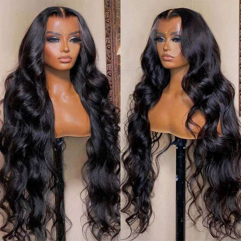 30 40 Inch 13x6 Front Wigs 150 Density HD Transparent Body Wave Lace Frontal Human Hair Wig Brazilian For Black woman