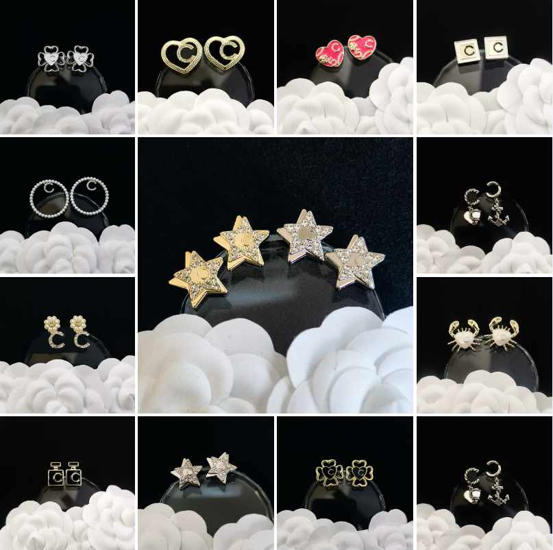 Designer Earrings Luxury Letter Heart Charm Earrings Gold Silver Plated Stainless Steel Stud Earrings Pearl Dangle For Women Men Wedding Fashion Jewelry Gift