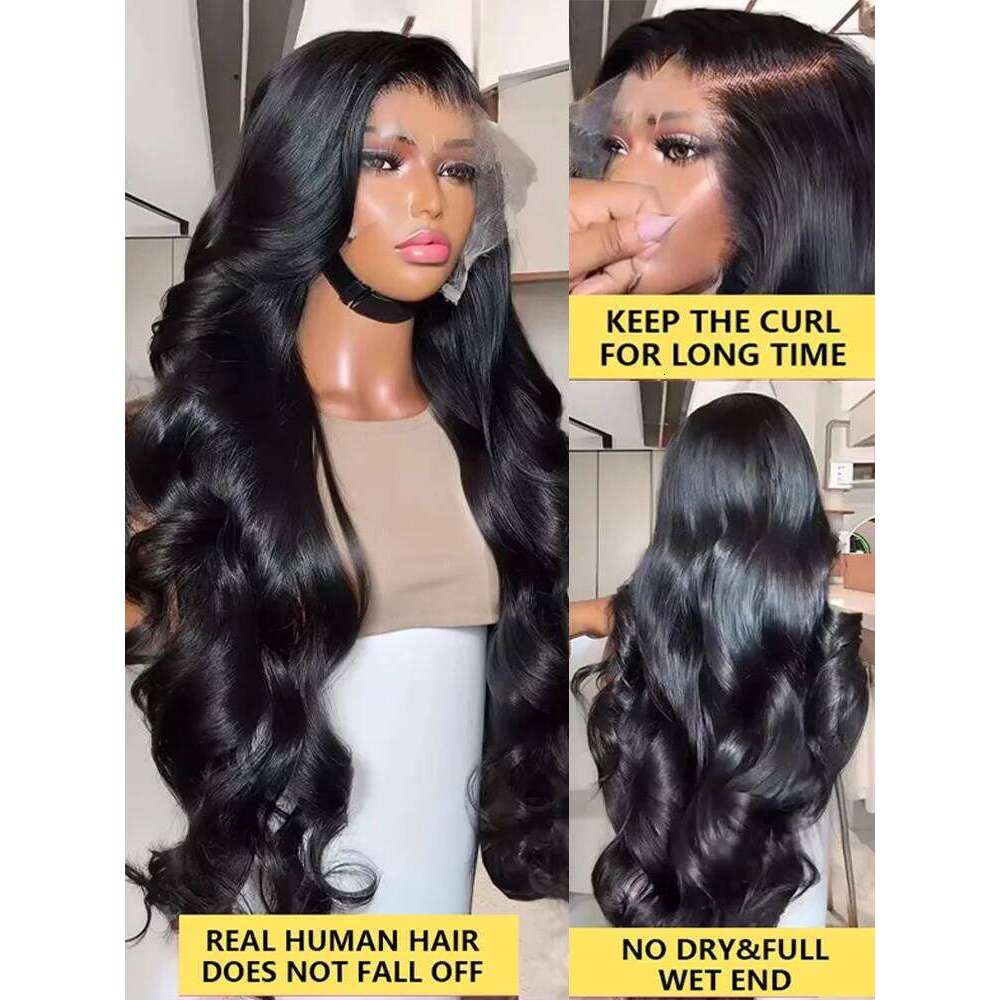 30 32 Inch High Density 5x5 Closure Glueless Human Hair Ready To Wear Body Wave 13x6 HD Lace Frontal Wig For Women