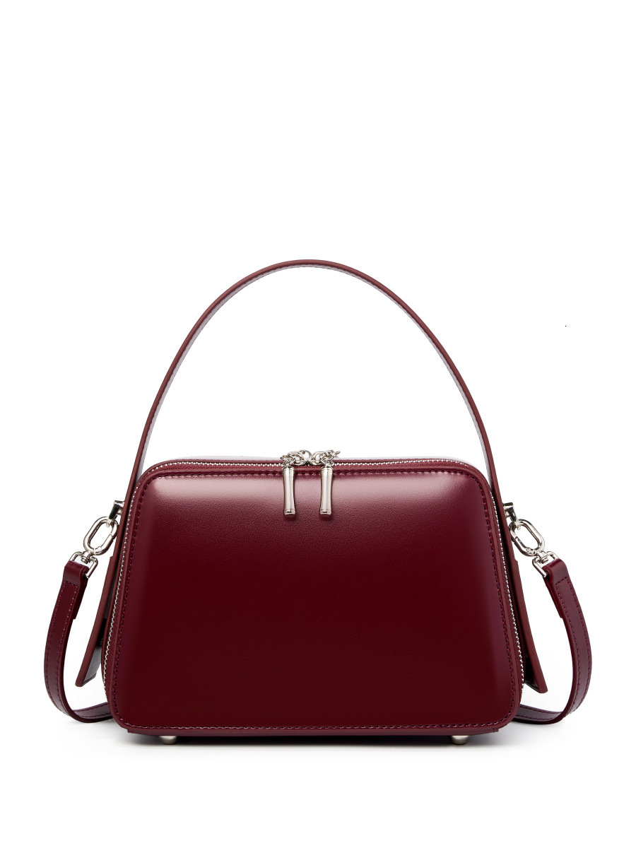 Free Shipping Commuting Genuine Leather Small Square Bag Versatile Handbag Luxury For Women Designer Bags New Niche Shoulder Crossbody Bag