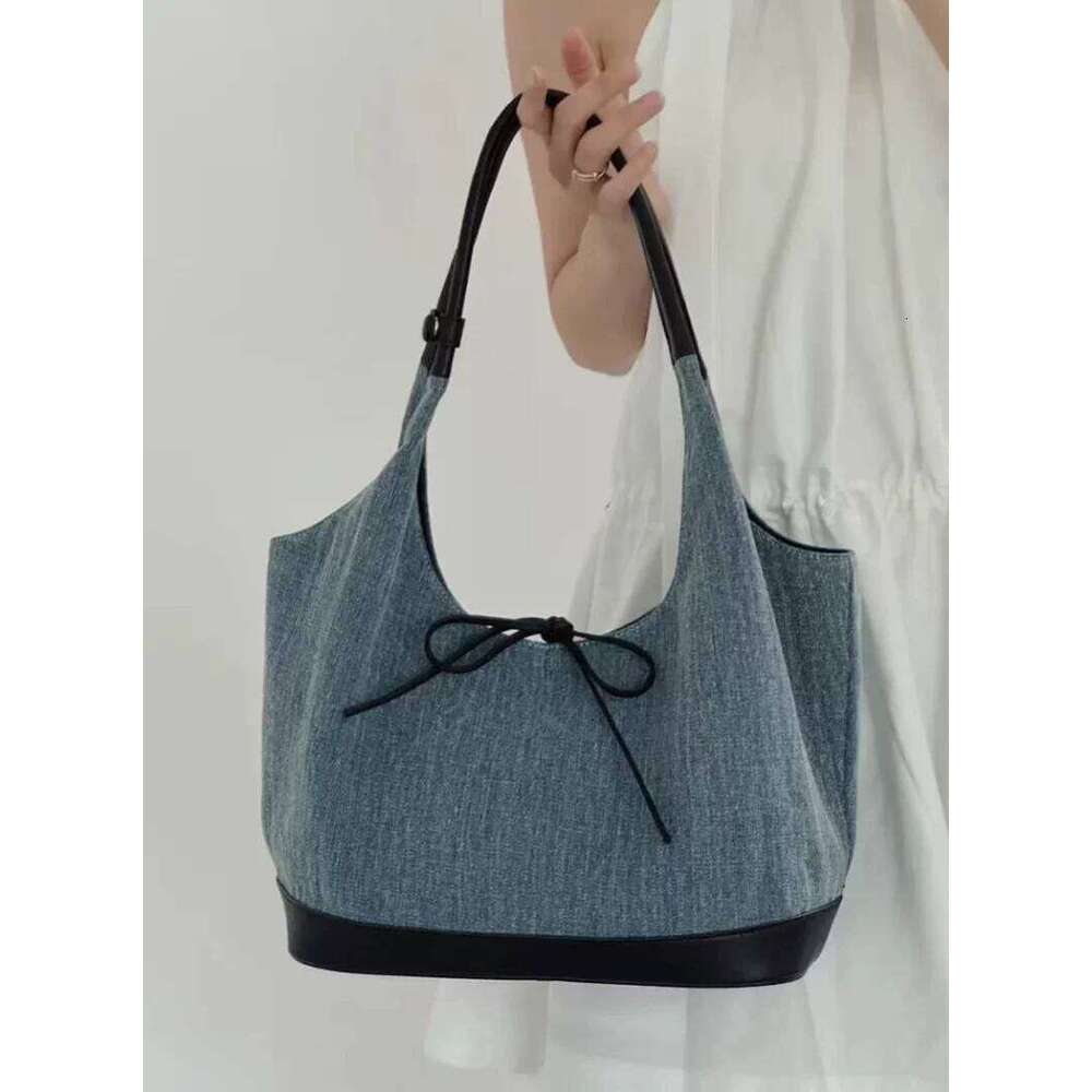 Fashion patchwork Denim Women bucket bags Cowboy Shoulder Bags Large capacity Designer ladies Handbags big Totes