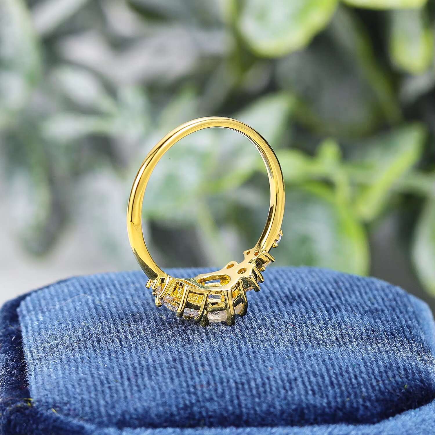 OL1004 Abiding Fancy Radiant Round Cut Moissanite Cubic Zirconia 925 Sterling Sliver Engraved S925 White Moissanite Ring