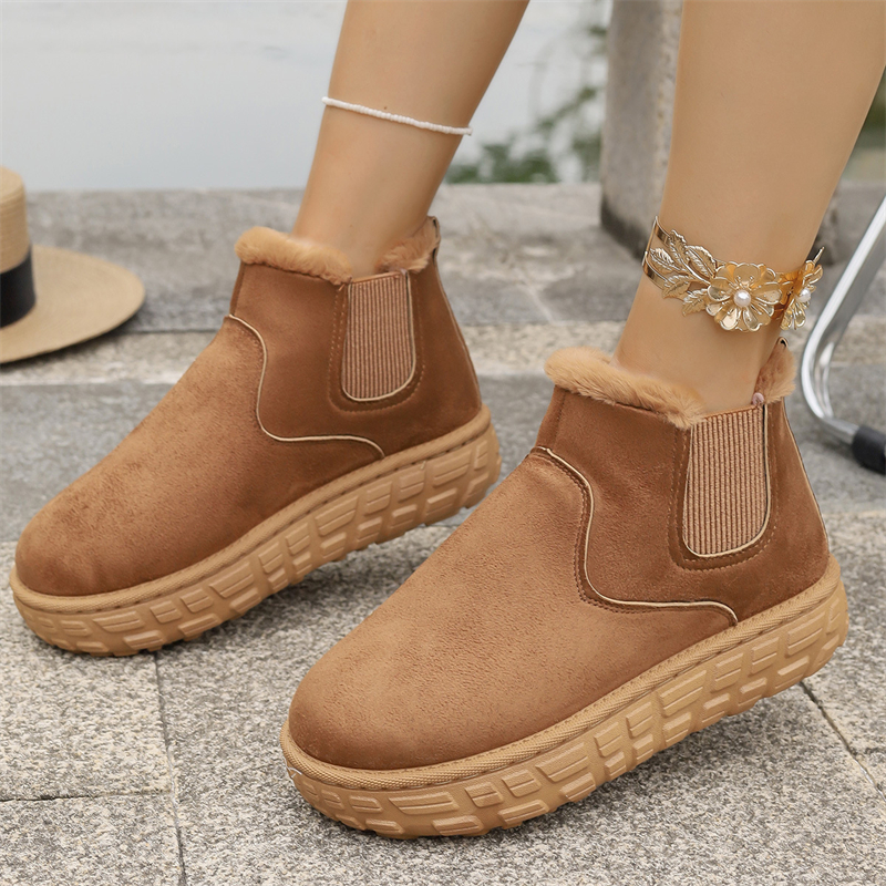 hot Free shipping designer Boots for woman cotton shoes keep warm Fashion Boots platform black brown khaki snow boots