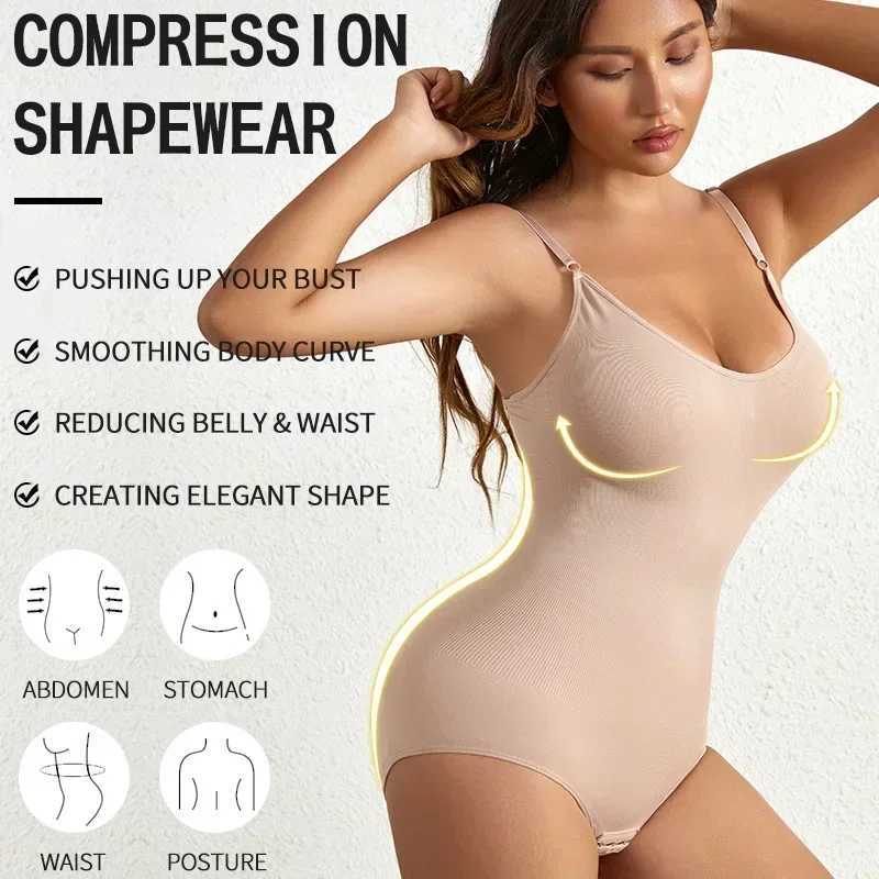 1 Piece Solid Seamless Shaping Shapewear Bodysuit Tummy Control Butt Lifting Slimmer Body Shaper Womens Underwear Shapewear W250616