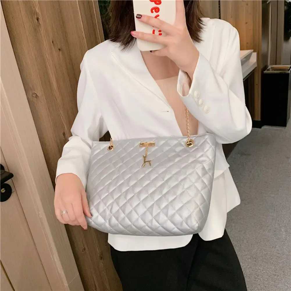 PU Leather Fashion Women Shoulder Bags Casual Large Capacity Chain Top-handle Bags Female Solid Color Crossbody Bags Handbags XJ2520616