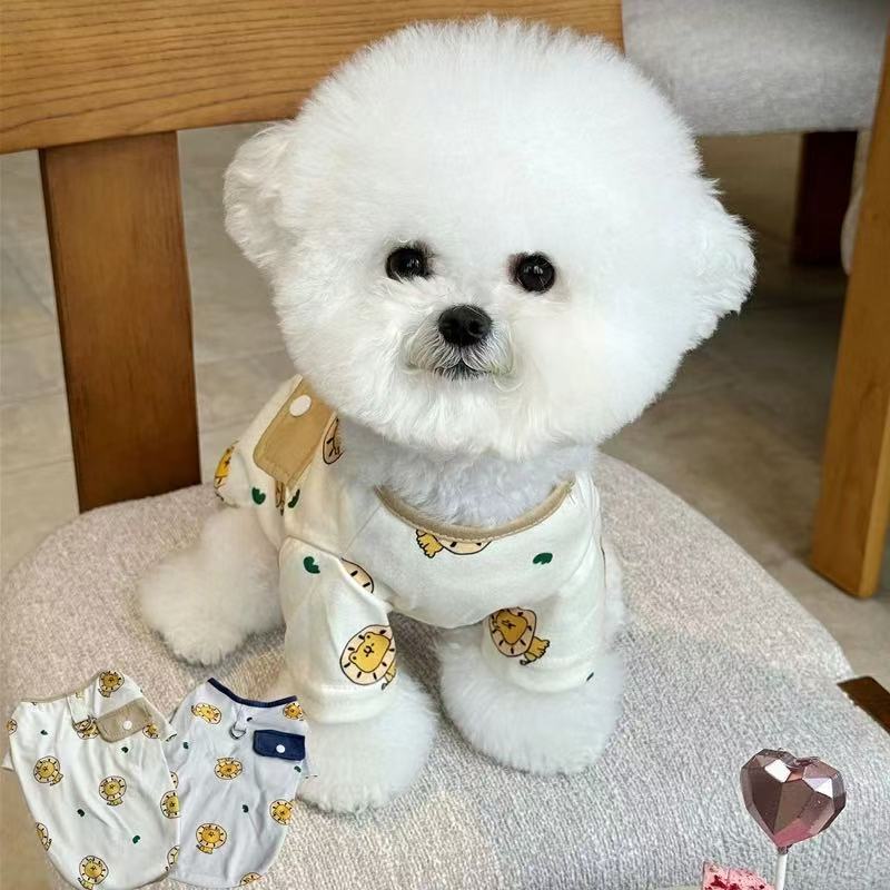 T479Pet T-shirts Spring and Summer Thin Teddy Bichon Pomeranian Yorkshire Terrier Small Puppy Can Pull Cats and Dogs Clothes