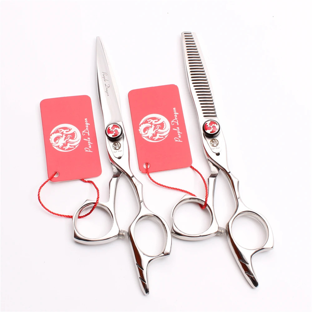 Hair Scissors Professional 6 Purple Dragon JP 440C Haircut Hairdressing Scissors Cutting / Thinning Scissors Styling Tool Z9017 250611