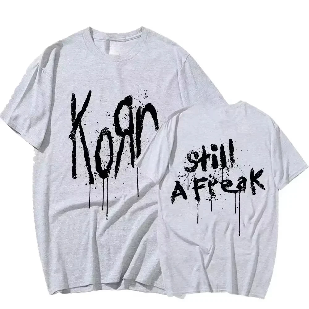 2025 Men Women's Kid Summer Cotton T-Shirt Fashion Tops Tees Female Casual Short Sleeve Clothing Korn Music Streetwear Rock Band