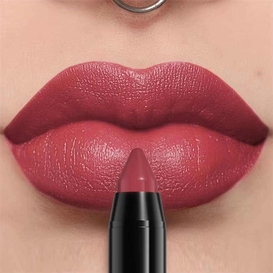 16 Color Nude Brown Lipliner Pen Waterproof Lipstick Sexy Red Matte Contour Lip Tint Lasting Lips Korean Makeup product lipgloss happy