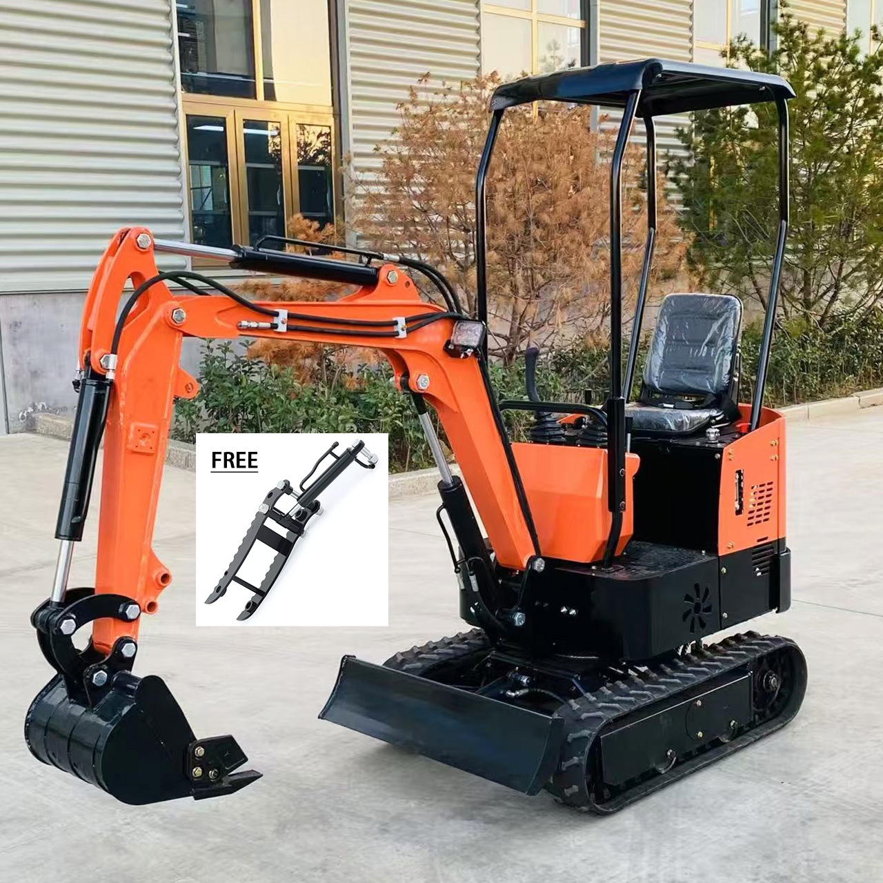 2025 New Small Mini Excavator 1 Ton 2200 Lbs Crawler Diggers with Hydraulic Thumb 13.5hp Gas Petrol Briggs & Stratton EPA Engine Free Ship Factory For