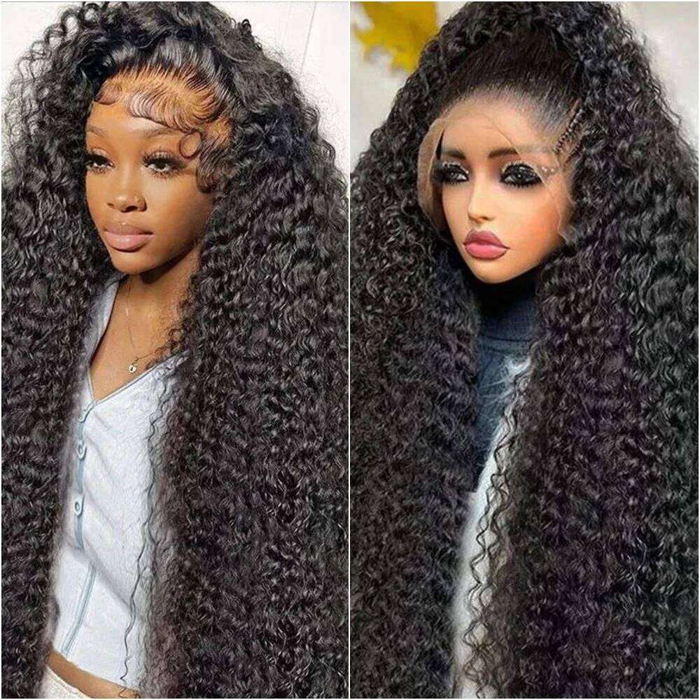 200 Density 13x6 HD Lace Frontal Wig Brazilian 32 34 36 Inches Deep Wave Curly 100% Human Hair Wigs For Black Women Pre Plucked
