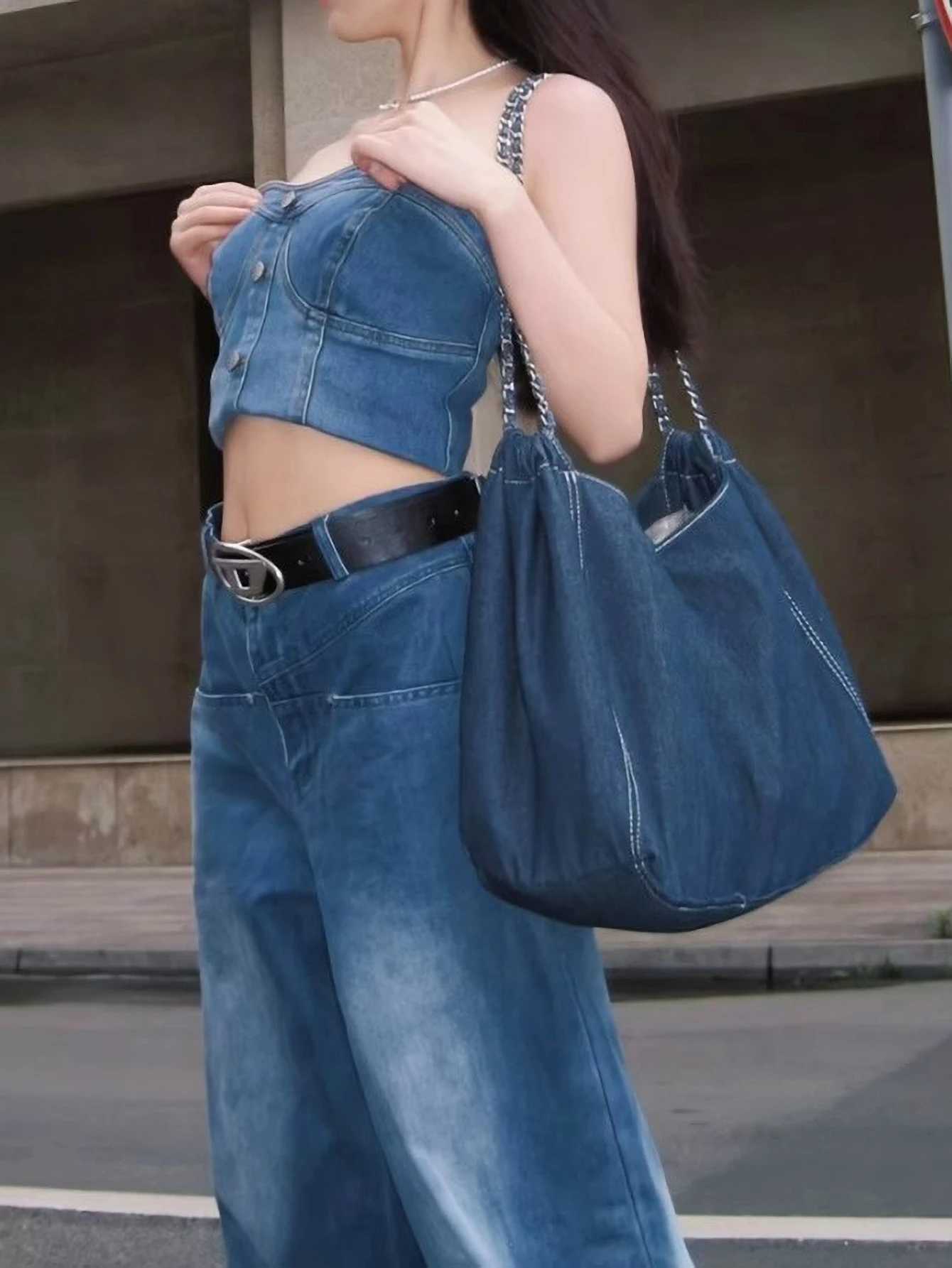 Fashionable kanvas anta byk kapasiteli apraz anta gnlk ie gidip gelme antas zincir askl omuz antas XJ2520616