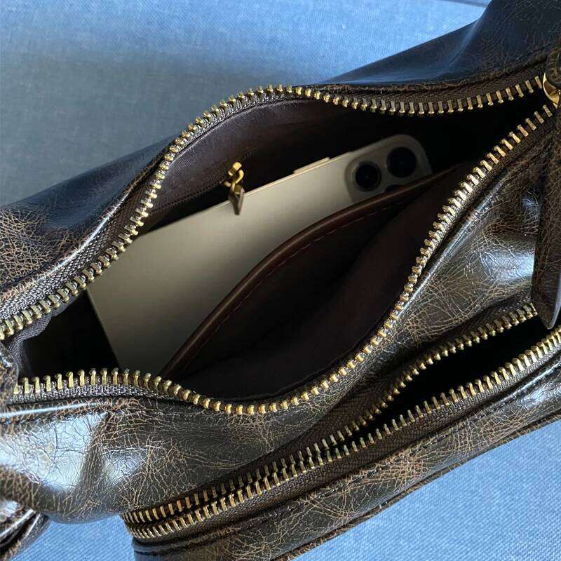 Women's Bags Designer Moto & Biker Bags For Women Designer Handbag Purse 2023 New In PU Vintage Tie-Dye Process Small Multiple Pockets Shoulder