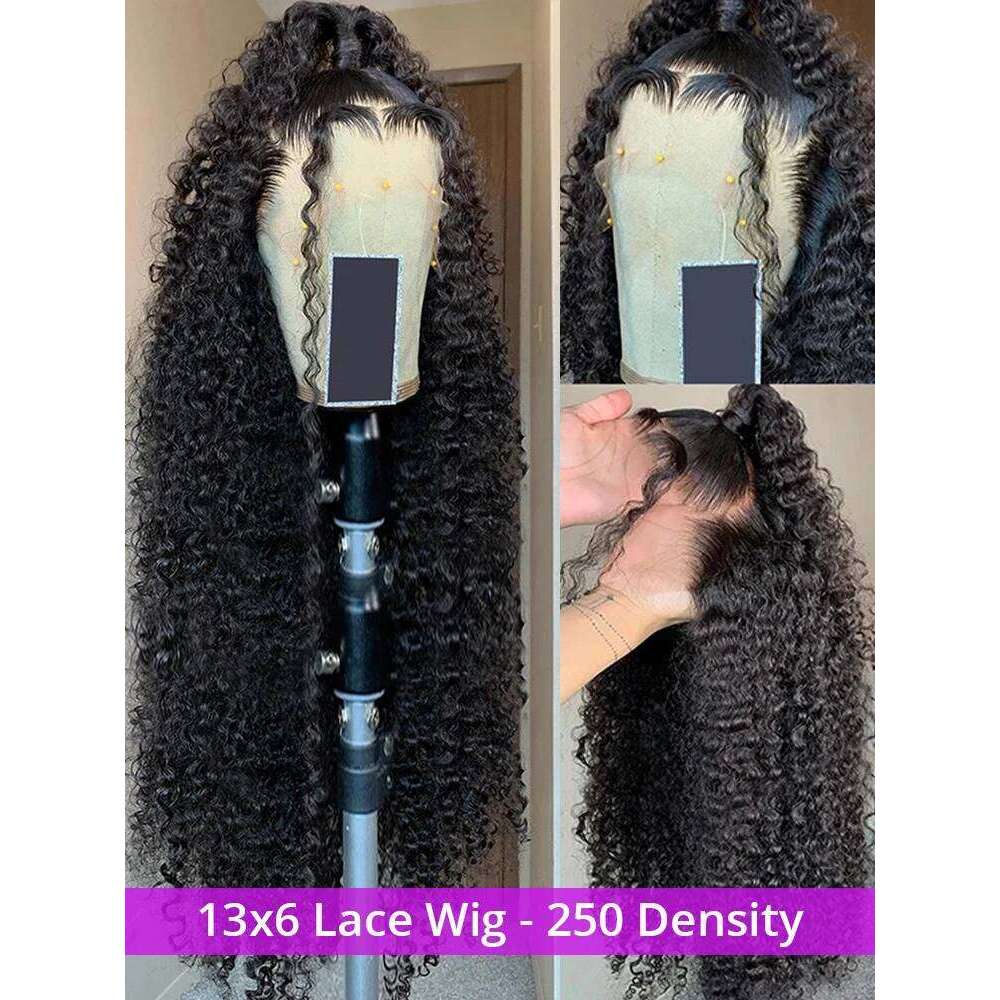 High Density 30 40Inch Deep 13x6 HD Front Loose Water Wave Curly 13x4 Lace Frontal Wig Human Hair