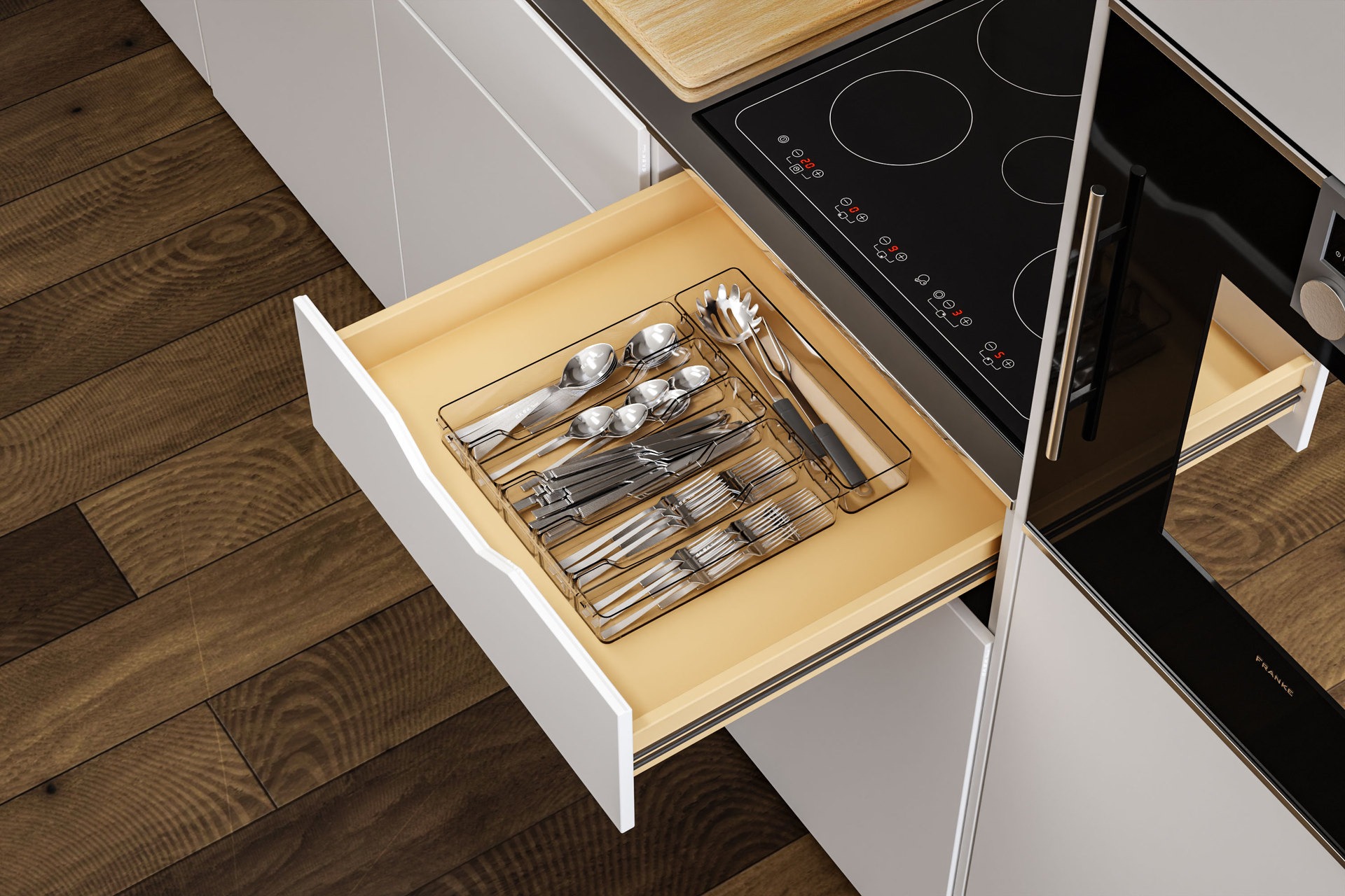 icedog Silverware Organizer for Kitchen Drawer Expandable Knives Spoons Cutlery Storage Solution Multipurpose Drawer Organizer (Fits Standard 12.6&quo