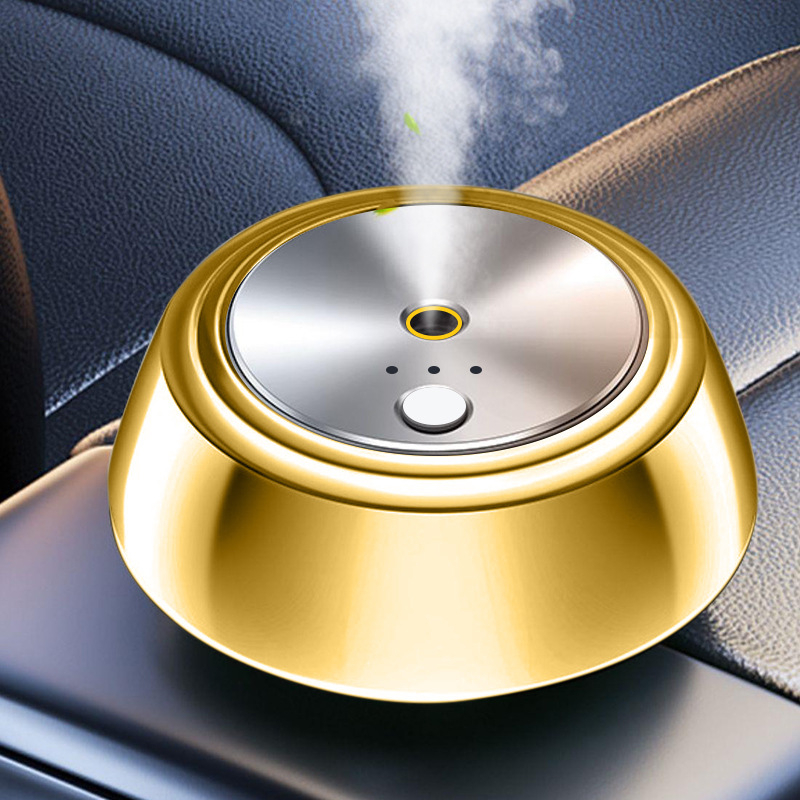 Polychrome Car Ultrasonic Aroma Diffuser Colorful Smart Start With Car Spray Fragrance Fog Aromatherapy Fragrant Air Freshener Portable USB Built