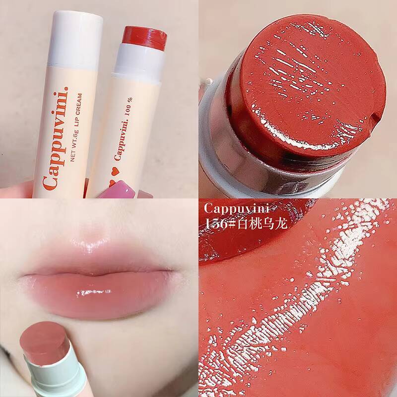 3 Colors Nourishing Lasting Lipstick Moisturizing Care Lips Makeup Colored Lip Balm happy