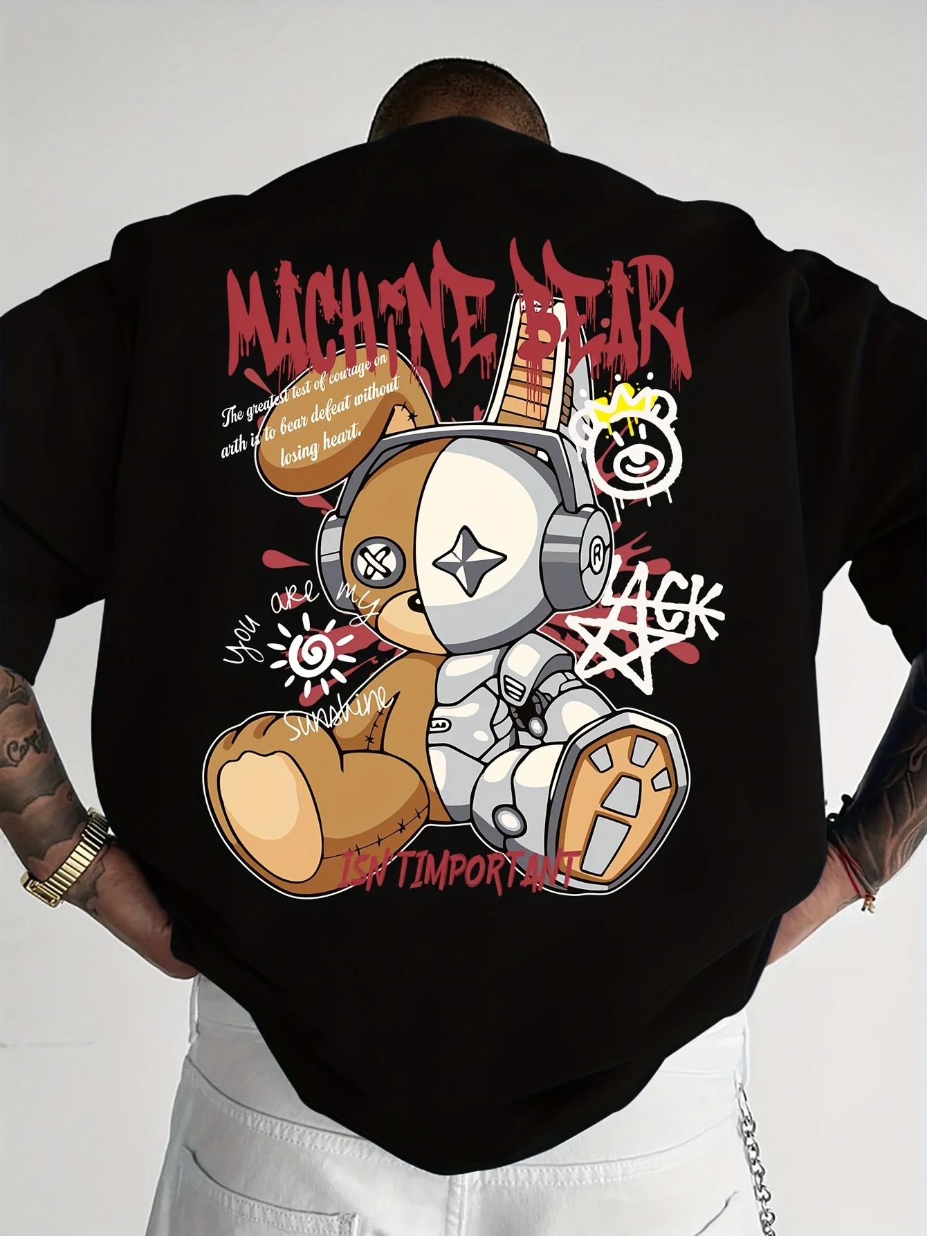 Mens 3D Print Tshirt Breathable Polyester Casual Short Sleeve Tee Lightweight Summer 2025