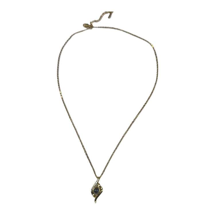 One hundred language copper electroplated gold pendant, simple and fashionable gold necklace