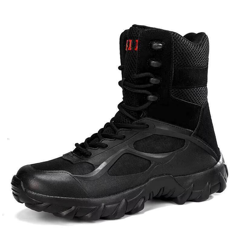 High Quality Outdoor Hiking Shoes for Men High-Top Anti Slip and Waterproof Tactical Training Boots